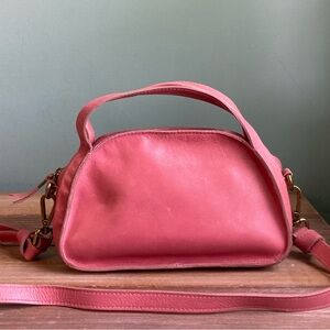 Madewell The Sydney Zip Top Leather Crossbody Bag Vintage Quartz